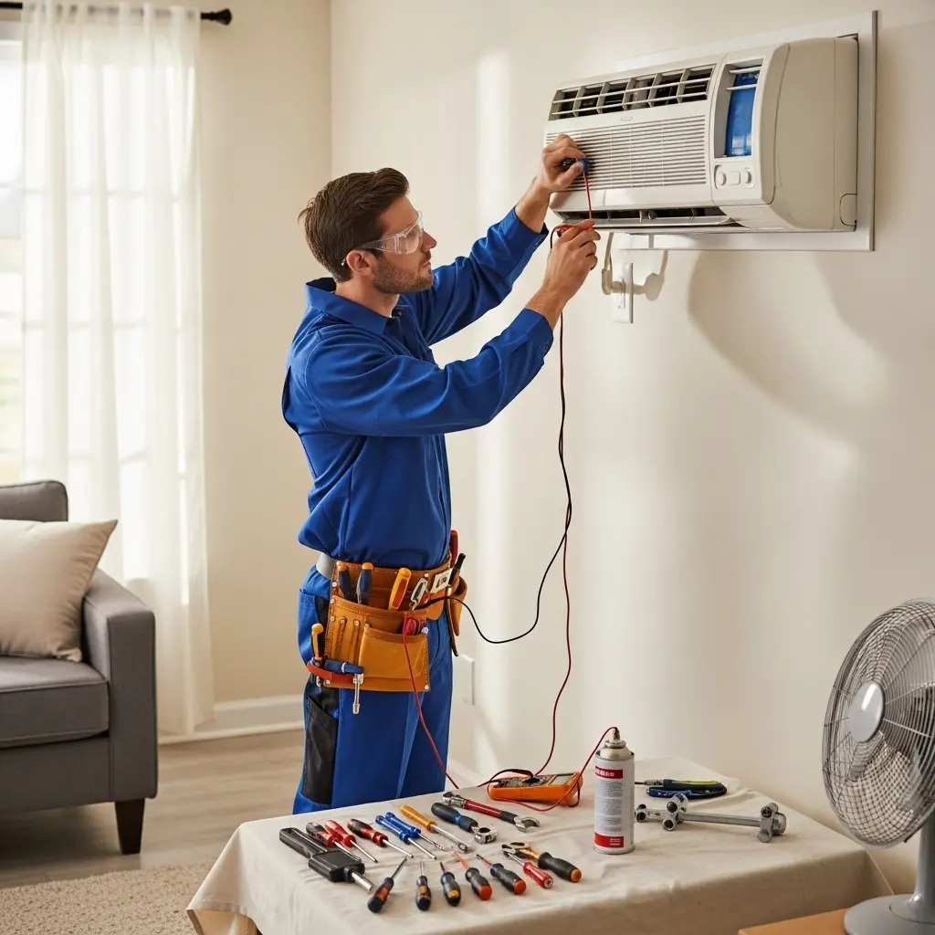 Kızılcahamam Esty Esty klima gaz dolumu ve bakım – Enerji verimliliği artırıldı. - Teknik servis örneği